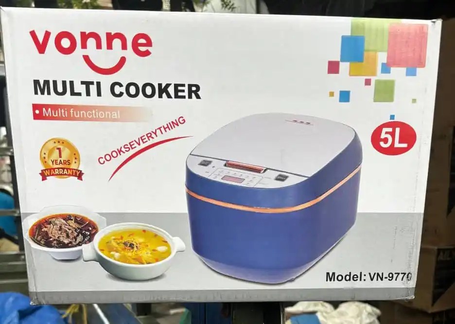 Vonne Multcooker For Multipurpose  Use Energy Saving Digital Timers 10 In 1 Programmes 6.5L Capacity Keep Food Warm For A Long Time Fast Cooking Time 1 Year Warranty.