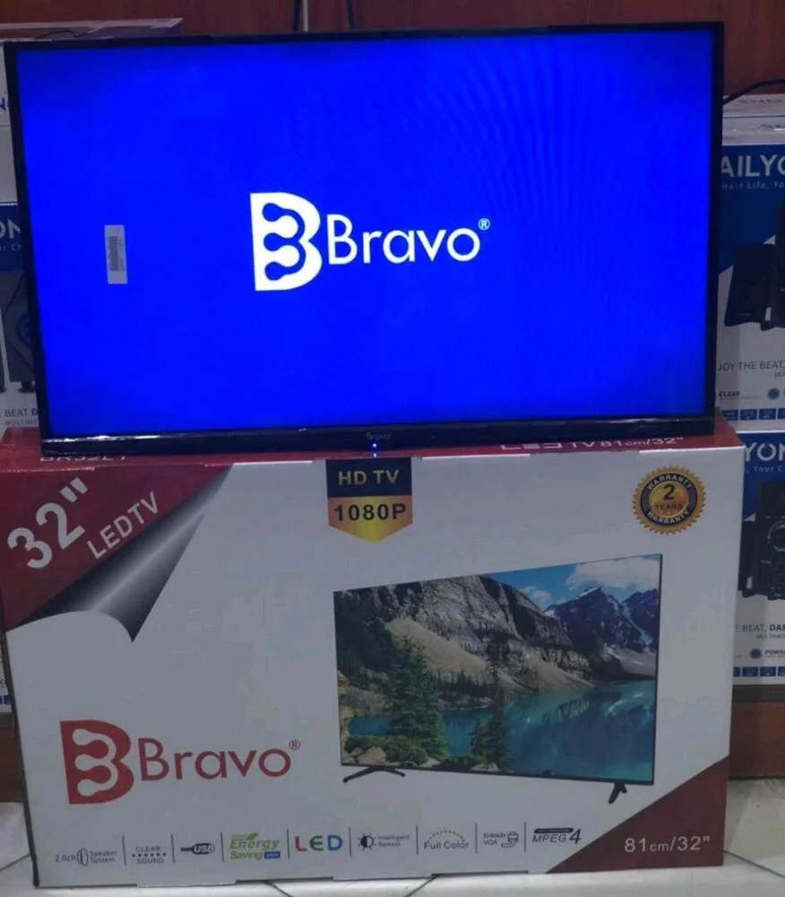 Bravo Tv Flameless Inch 32  Frameless  High Resolutions Full Hd 1080P Double Glass  Hdmi Support  Vga Support  2 Year Warranty