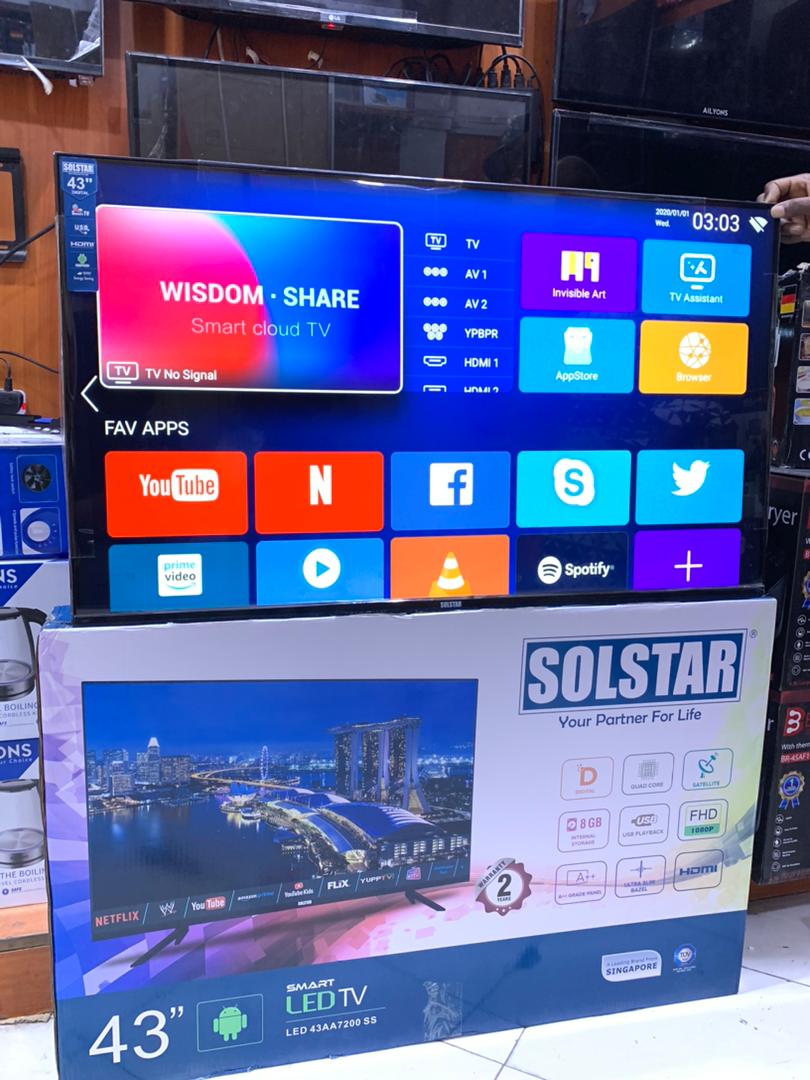 Solstar 43 ( Solstar Inch 43) Smart Tv Full Hd Youtube ,Netflix ,Hdmi, Usb, Facebook Nk 