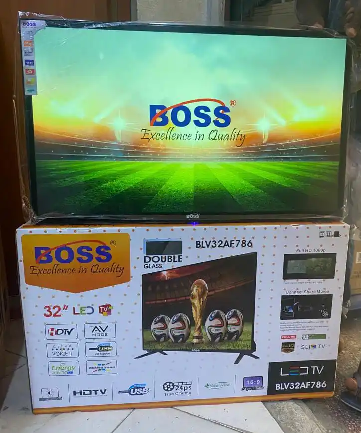 Boss 32 (Boss Tv Inch 32 ) Double Glass  Led Tv  New Brand  Hdmi,Usb/Flash Good Sound And Full Hd.