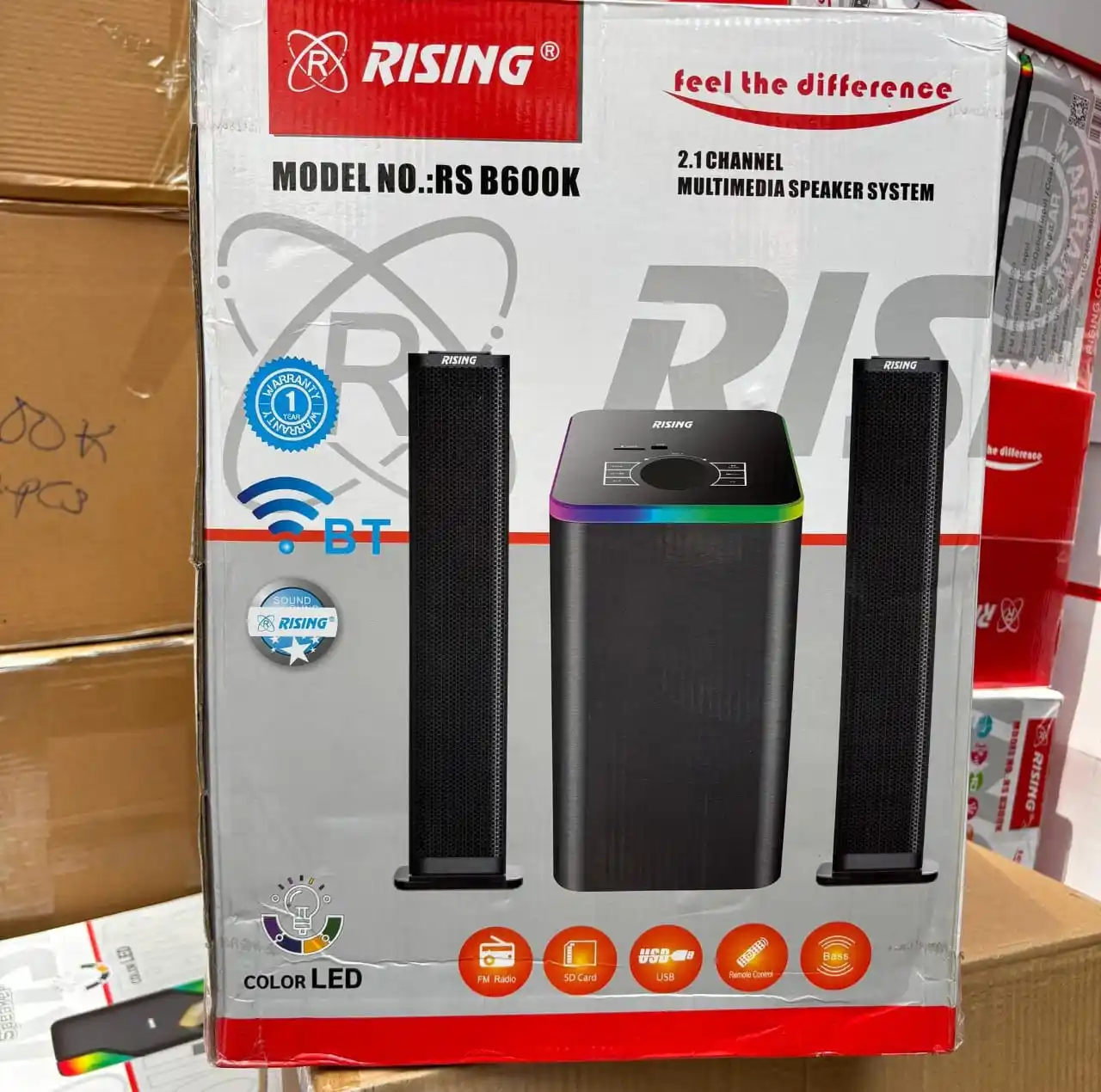 Rising Subwoffer Rising 600K Inatumia Usb, Radio, Bluetooth, Ma High Good Voice.