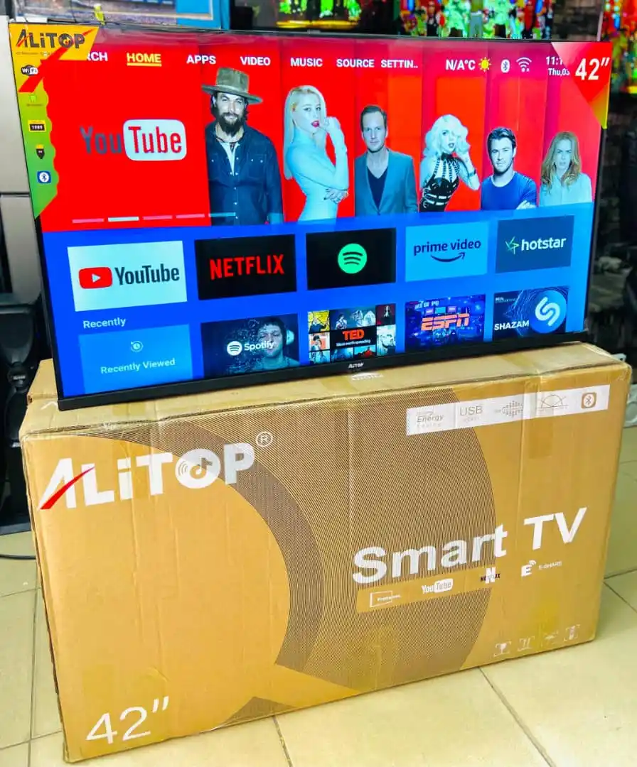 Alitop Tv N42 Smart Frameless  Tv Miracast, Android Tv, Netflix, Youtube Full Hd, Wai Mzigo Mchache.