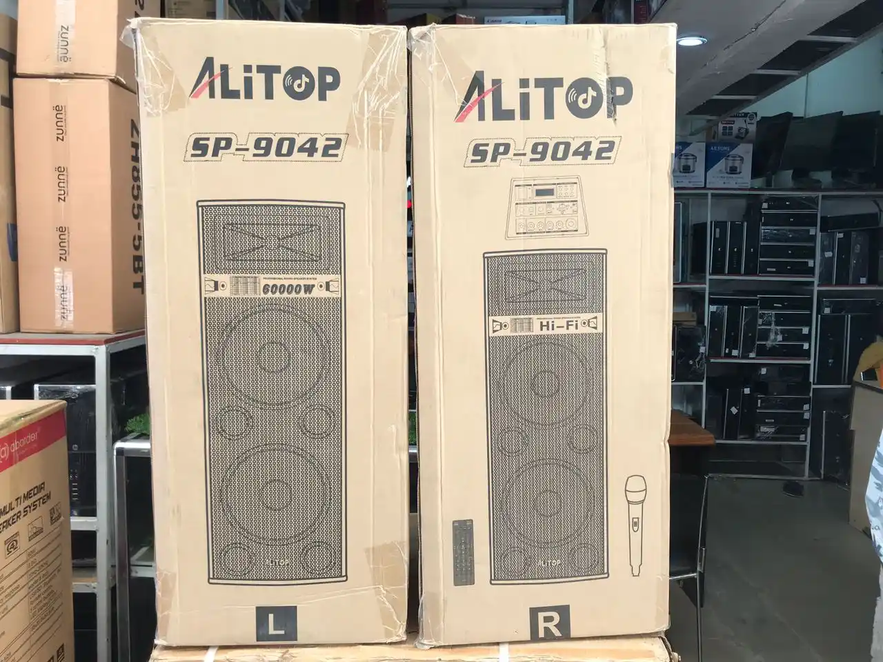 Alitop 60000W [Alitop 9042] Dj Speaker Heavy Music Bluetooth,Fm Radio,Mixer,Usb/Flash Port ,Maiki 1, Dc/Ac Spika 2