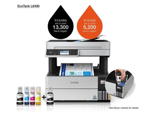 Epson Ecotank L6490 A4 Ink Tank Printer Print Copy And Scan