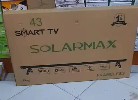 Solar Max Tv Inch 43 Smart Frameless Inatumia Usb, Na Ina High Voice Na Quality.