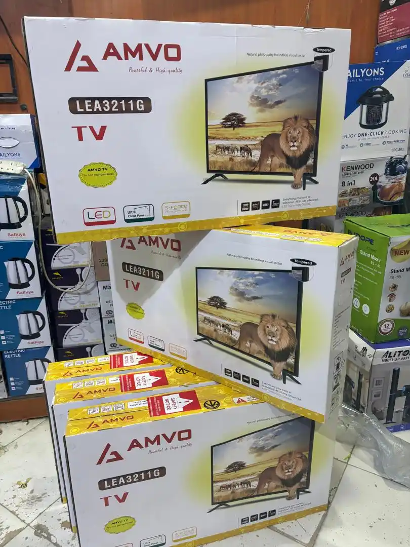 Amvo Inchi 32 Double Glass Tv High Quality, Full Hd, Tvs, Led. Display Technology (Fullhd). Display Resolution And Usb Port.