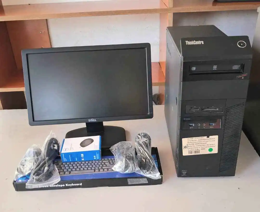 Lenovo Ya Kusimama Core I3 Ram 4Gb Hdd 500Gb Na Kioo Inch19 Wide Full Set