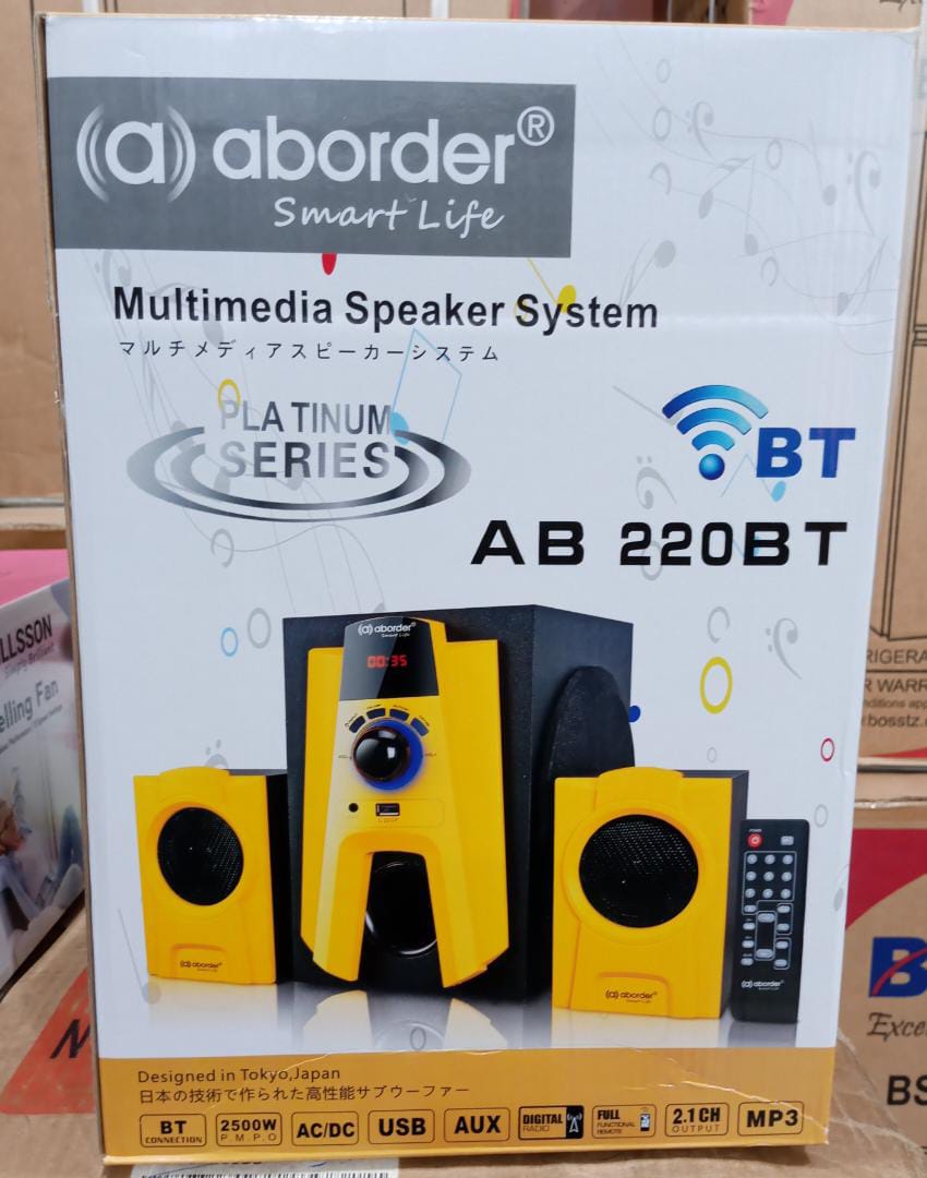 Aborderer Ab220Bt -2 Speaker -Bluetooth -Specific Time Warrant -Fm Radio -Aux -Sd Card Support