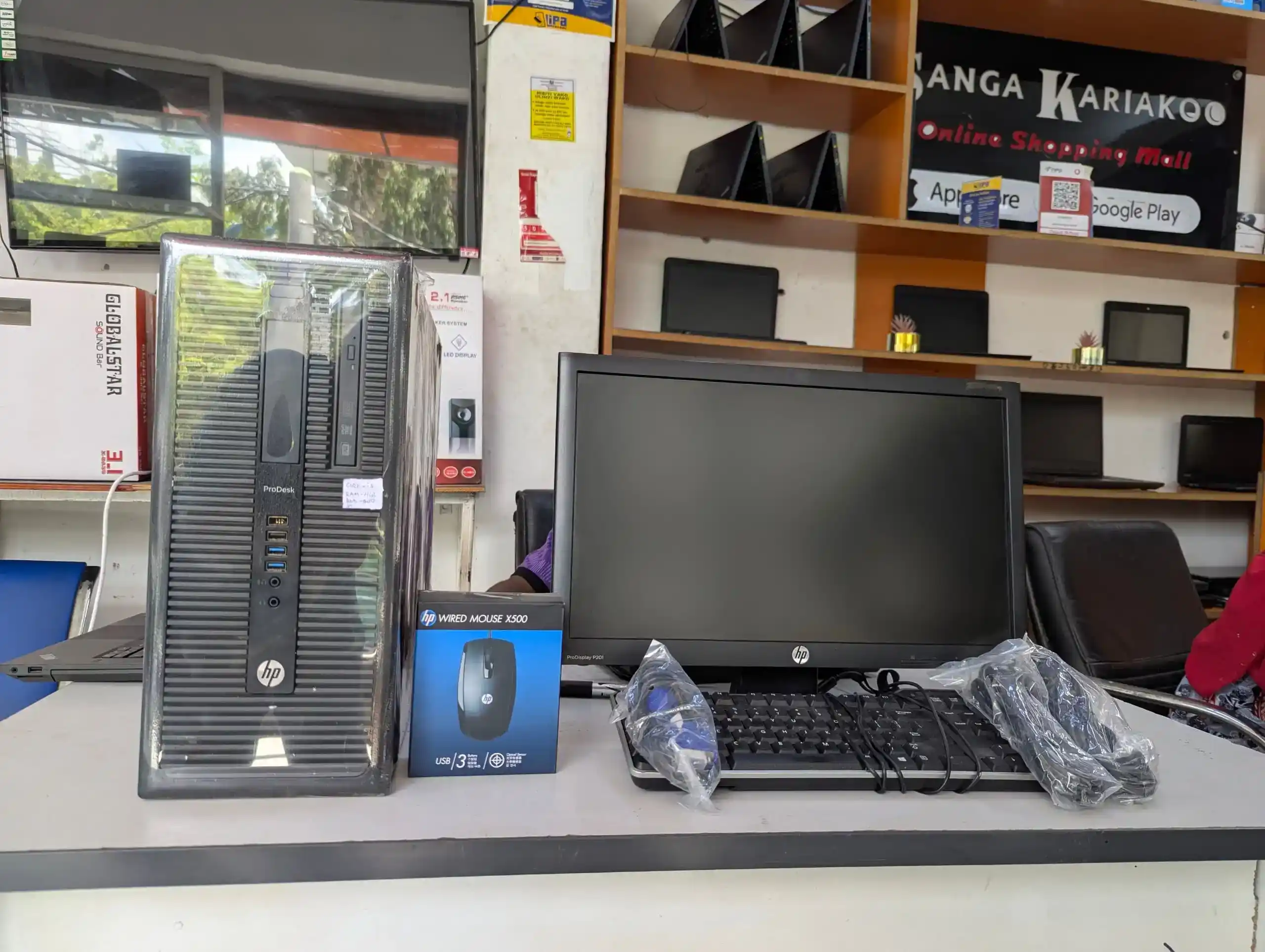 Hp Prodesk Core I5 4Th Gen Sata 5 Ram 4Gb, Hdd 500Gb, Speed 3.10Ghz, Dvd Rw, Kioo Inch 22 Full Set Windows