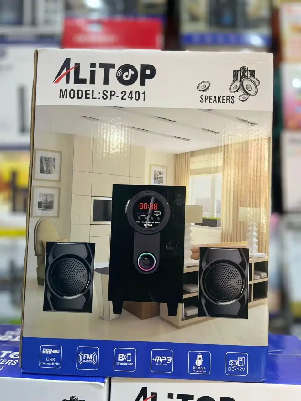 Alitop Sp 2401 Ikiwa Na Usb,Fm Radio,Bluetooth,Mp3,Remote Controller,Dc-V12