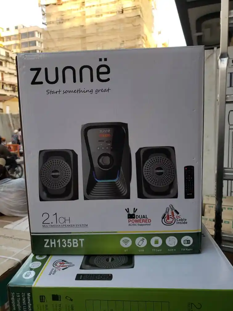 Zunne 135 Subwoofer Ina 2Min Speaker And One Speaker Ina Toa Sauti Nzuri, Bassy, Bluetooth, Usb Port, Radio. 