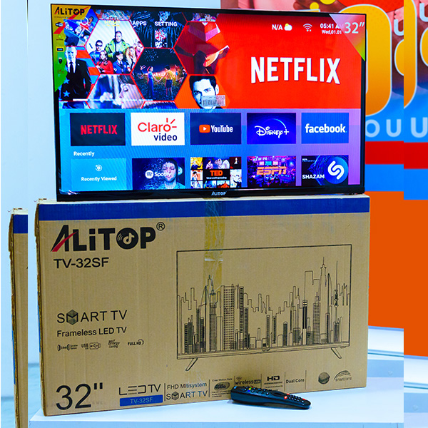Tv Alitop N32 Normal Fremless, Television Miracast, Androidtv, Flash Disk Supports. ,Remote Controll