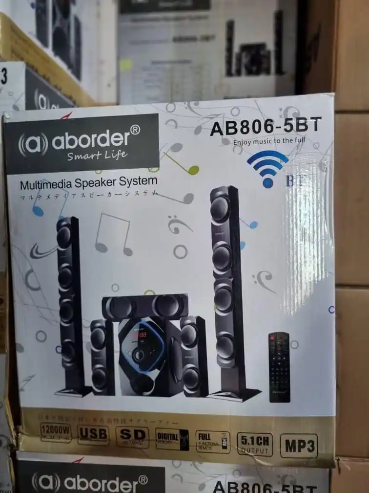 Aborder Ab-806 (5Bt) Speaker 5 Ina Bluetooth,Flash Port/Usb,Sd Card, High Bass Sound