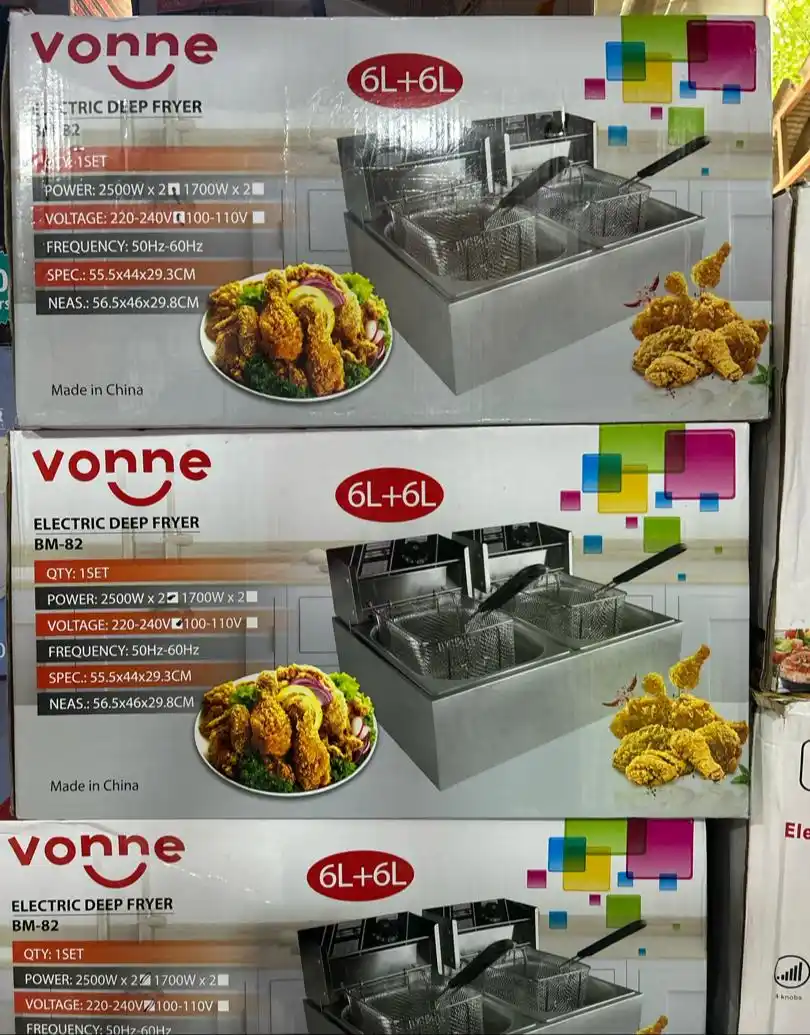 Vonne Deep Fryer  L12(6+6) For Faster Cook, Very Strong & High Quality