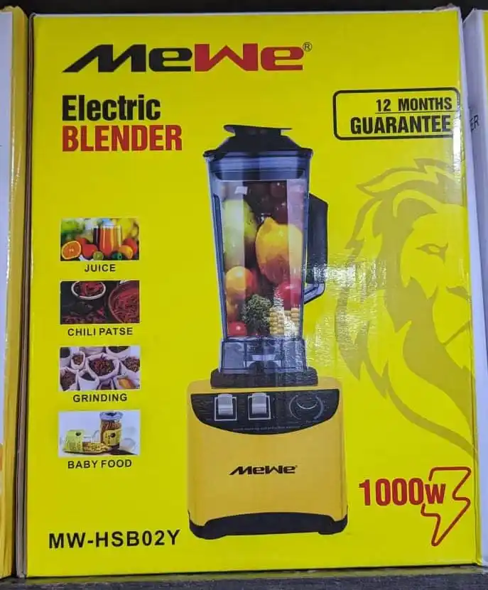Mewe Blender 1000W Heavy Duty (Make Juice,Grinding Seeds,Baby Food,Chili Paste). Free Delvery Popote Ulipo.