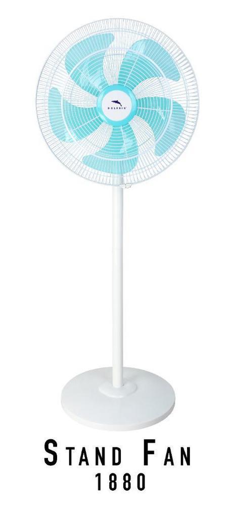 Dolphin Stand Fan 1870 White