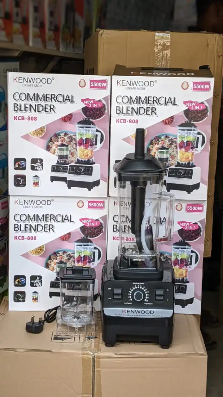  Commercial Blender Kenwood 2.L 2In1 Speeds For Soft & Hard Fruits Inasaga Vitu Viwili Kwa Wakati Mmoja.