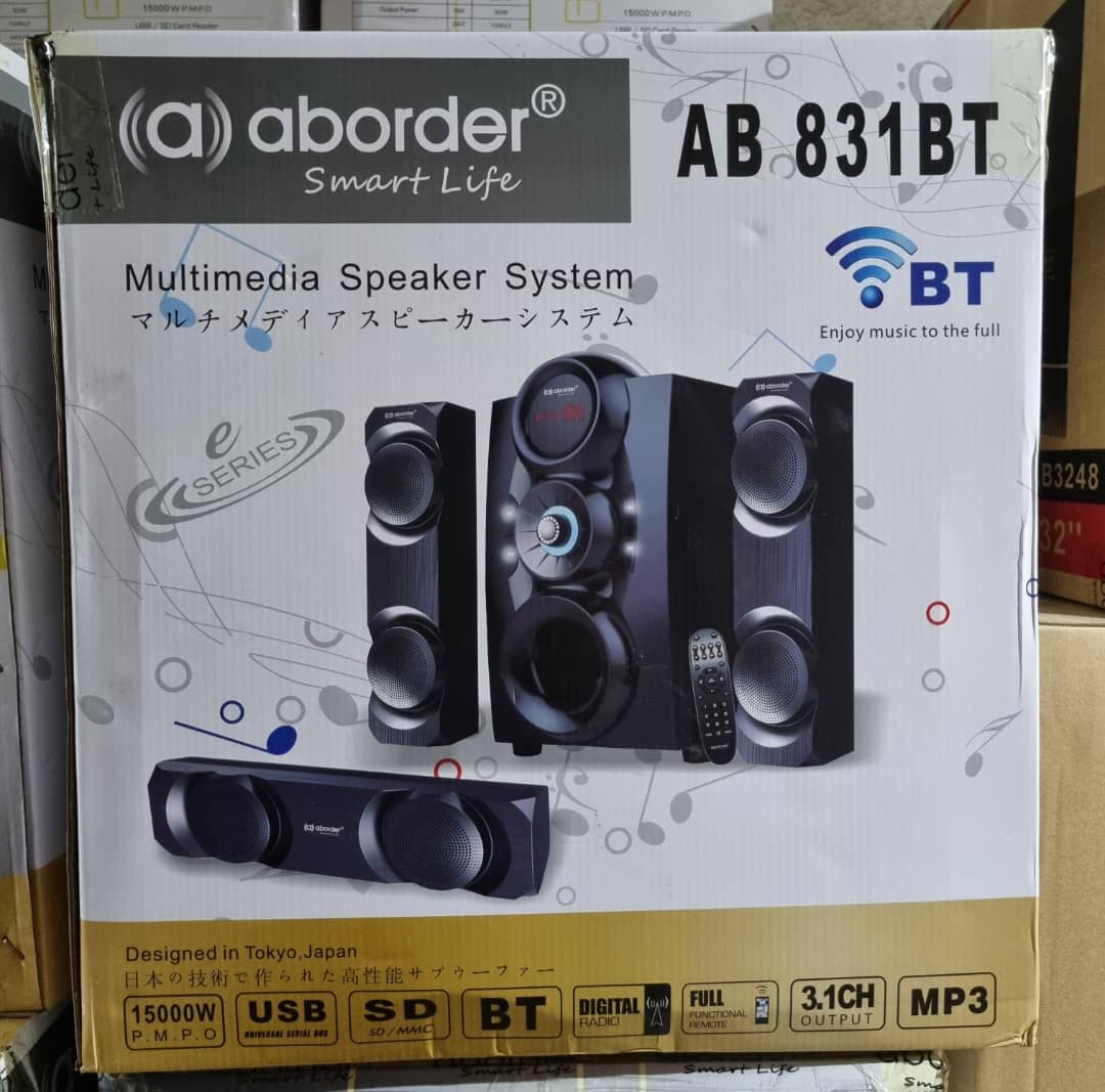 Aborder Ab 831Bt Bluetooth Fm Redio Usb/Flash/Memory Card Spika 3 Ndogo