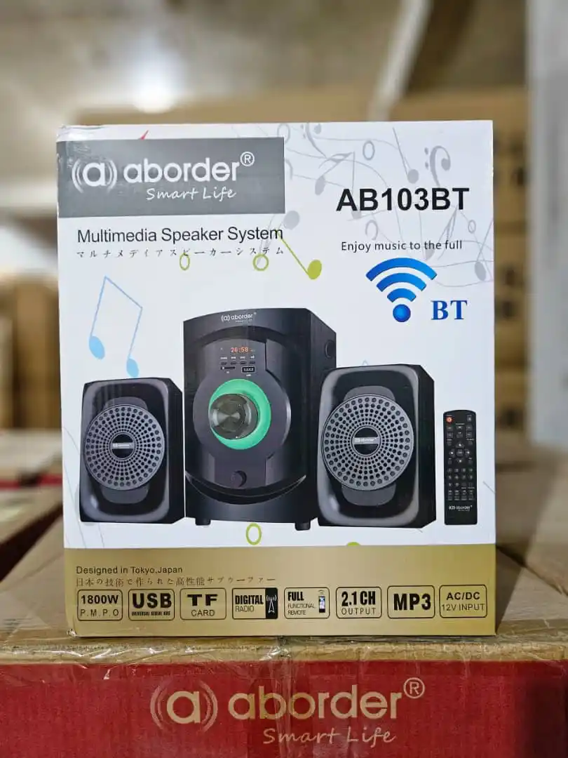 Aborder Ab 103 Ikiwa Na 1800W,Usb,Bluetooth,Tf Card,Digital Radio,Remote Control Na Mp3