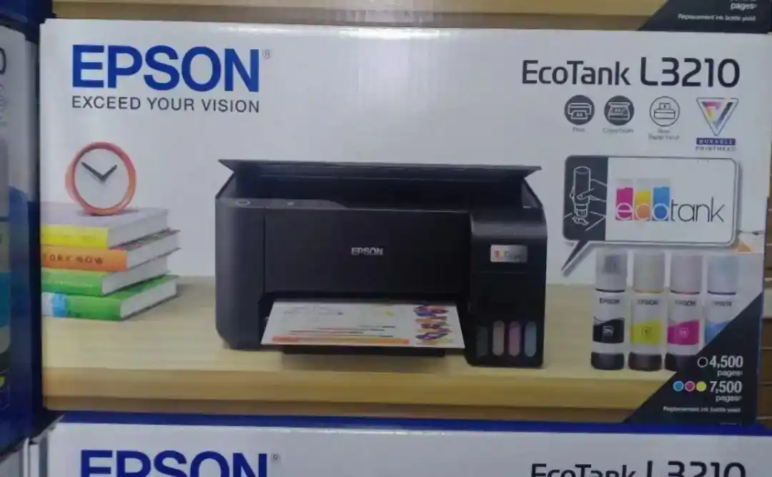 Epson L3210 Printer Ina Print,Ina Copy Scan, Ina Flear Papper Input, Ina Epson Connect 4,500 Ni Black Pages 7,500 Ina Color Pages