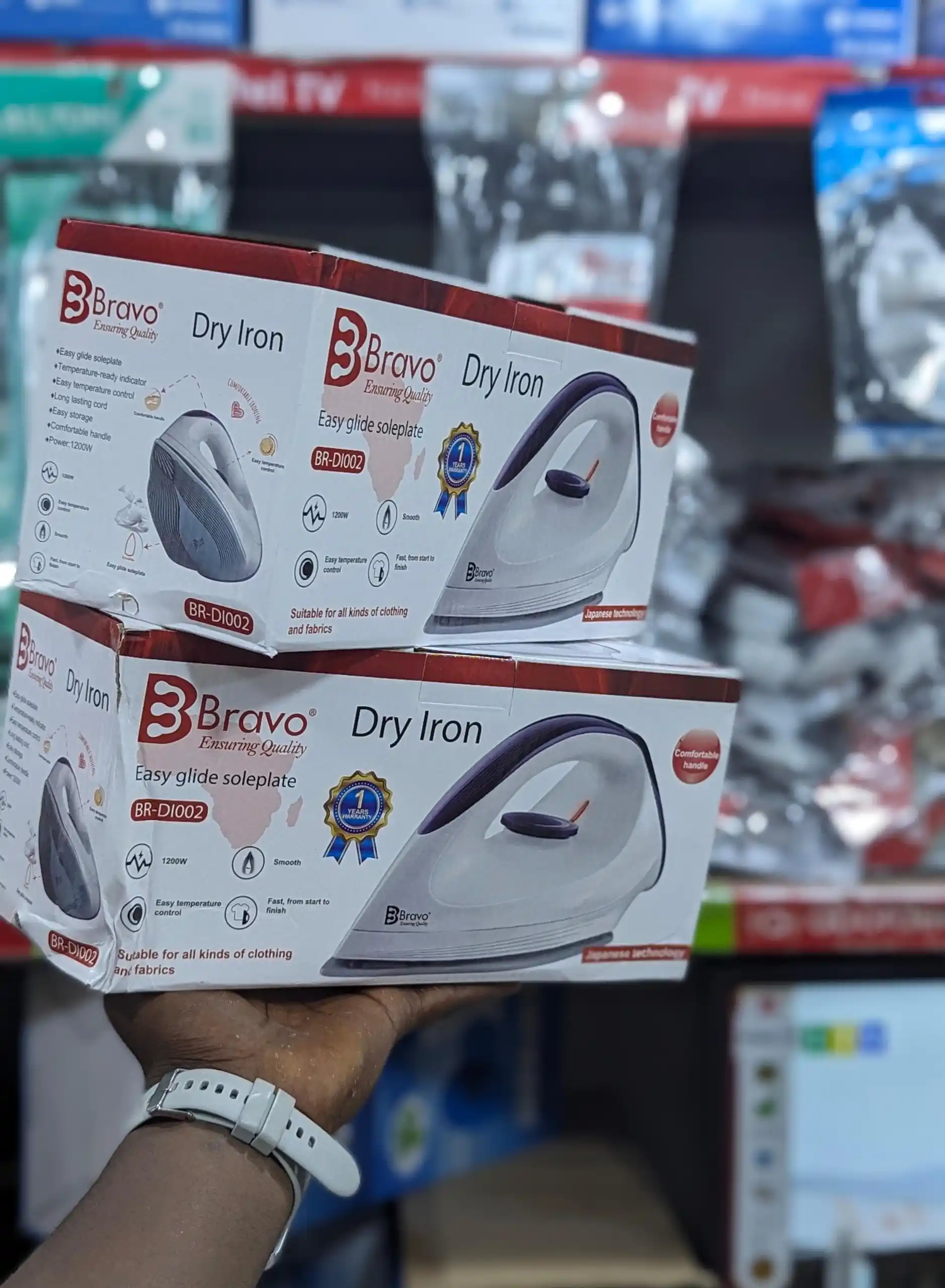 Bravo  Dry Iron Br-D1002)  Suitable For All Kind Of Clothing Haishiki  Kutu 