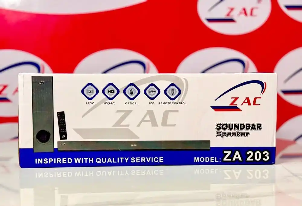 Zac Soundbar Speaker (Za 203) Watts 100 Yenye Remote Control, Radio, Hd, Usb