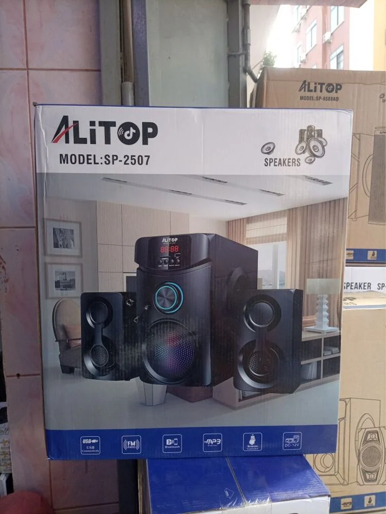 Alitop Sp 2507  Fm Radio Bluetooth Sauti Nzuri Speaker/Twitter Mbili Usb/Flash Ac/Dc